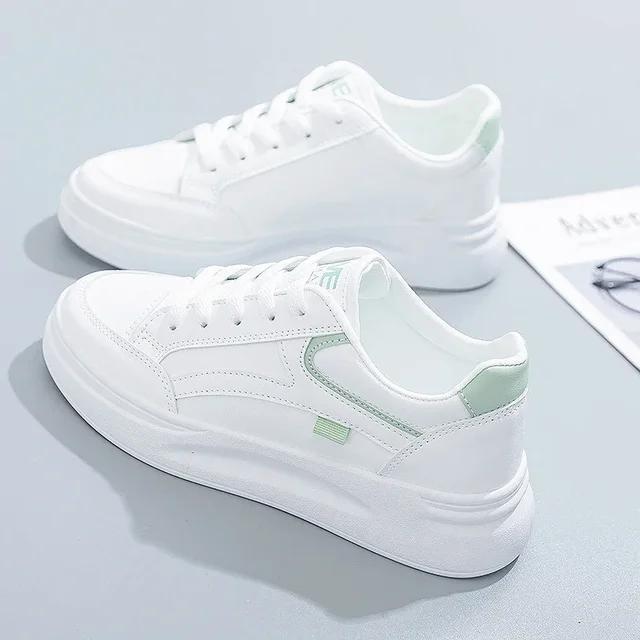 Fashion 2025 Spring Autumn Breathable Casual Shoes for Women Platform Running Tennis Sneakers Female White Concise Versatile Walking Fla