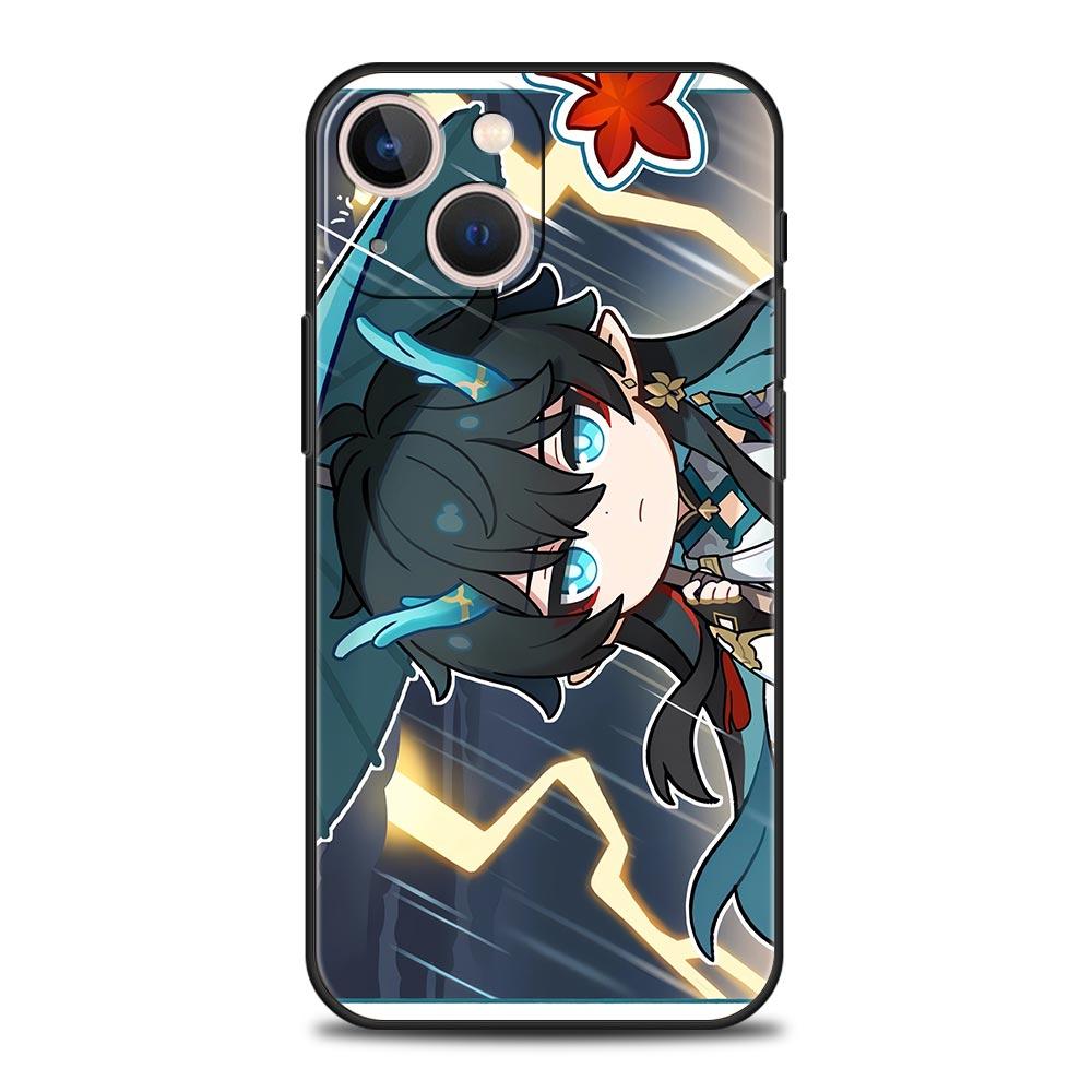 

Роскошный чехол для телефона Game Honkai Star Rail Anime для iPhone 15 13 14 12 11 Pro MAX XR X SE XS 7 8 Plus, мягкий черный защитный чехол iPhone 15