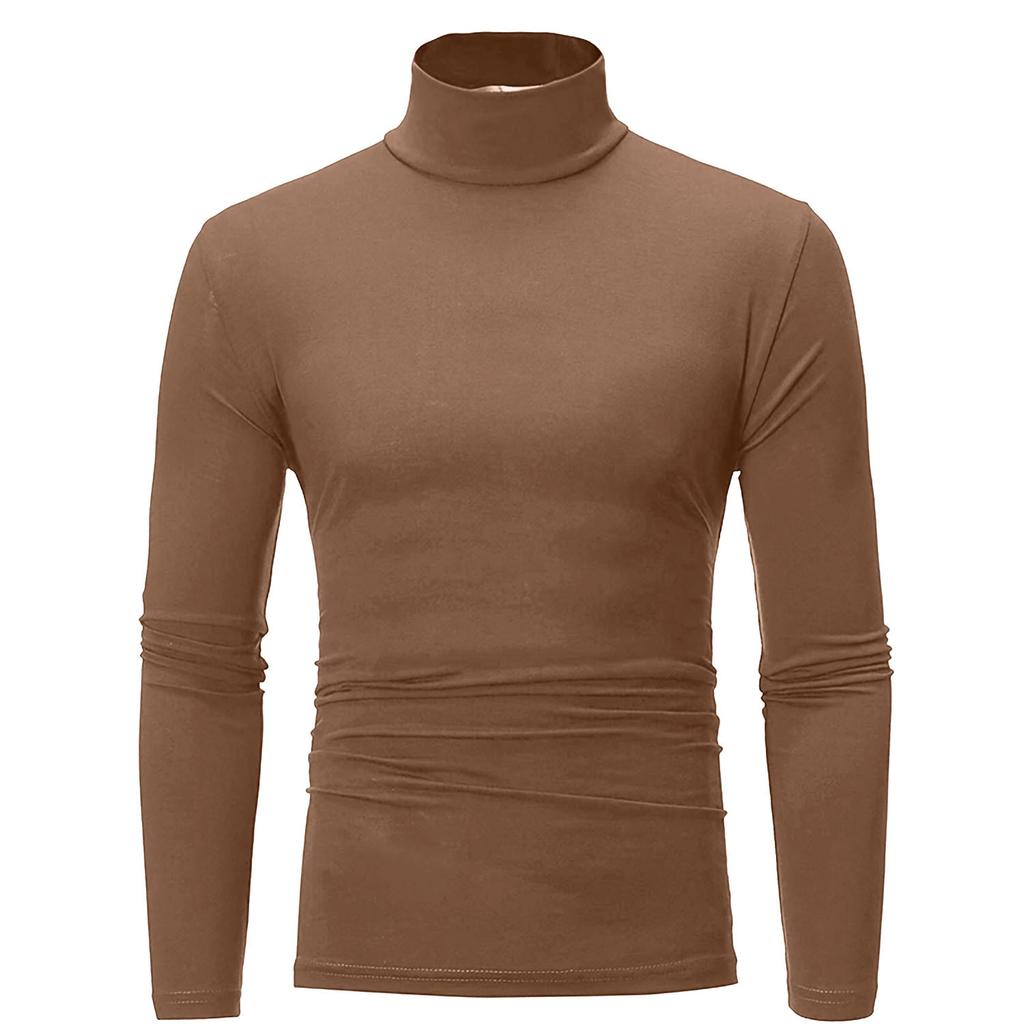 2023 Foreign Trade Men's Autumn and Winter Turtleneck Multi-color Bottoming Shirt Long-sleeved Polished Velvet Inner Thermal Underwear
