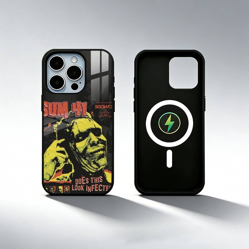 Hard-rock S-Sum 41 Band Phone Case For iPhone17,16,15,14,13,12,11 Plus,Pro Max Magnetic For Magsafe Wireless Charging