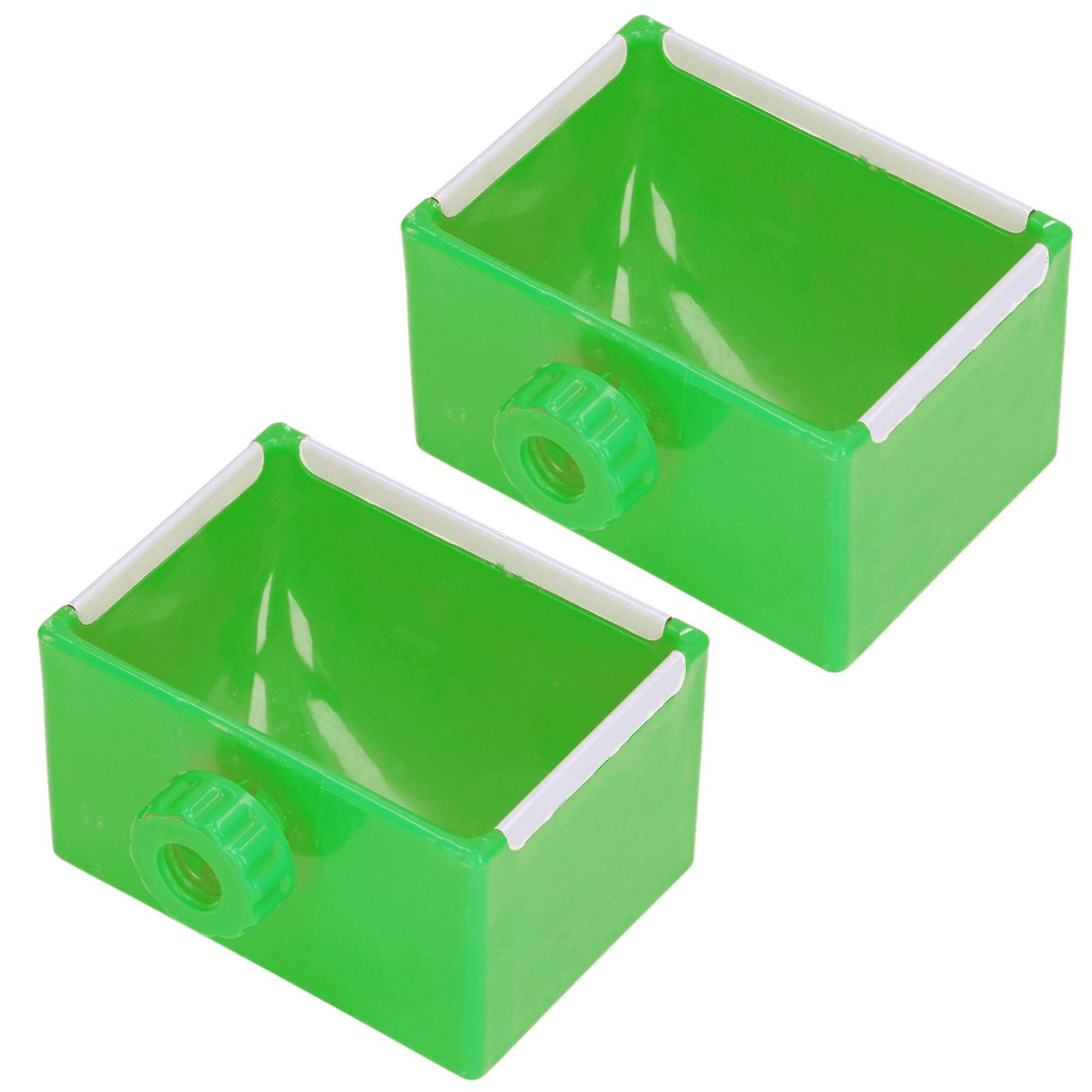 

2 шт. Миска для кормления домашних животных Легко найти Чистый Пластиковый материал Предотвращает грызение Кормушка для домашних животных для Клетки для домашних животных Использование для еды Зеленый зелёный