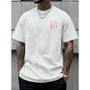 European Size Men's Drop-Shoulder T-Shirt, Chapter 40, Double-Sided Print Men's Loose Fit T-Shirt,New Trendy Style Men's Apparel,Men's Essential Front