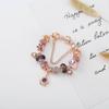 Pan's Rose Gold European Style Princess Crown Heart Pendant Bracelet for Women - DIY Customizable Series.