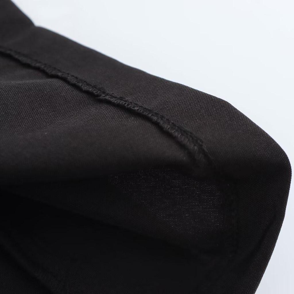 Spring 2025 Women's Slim Square Neck Pleated Short Dress