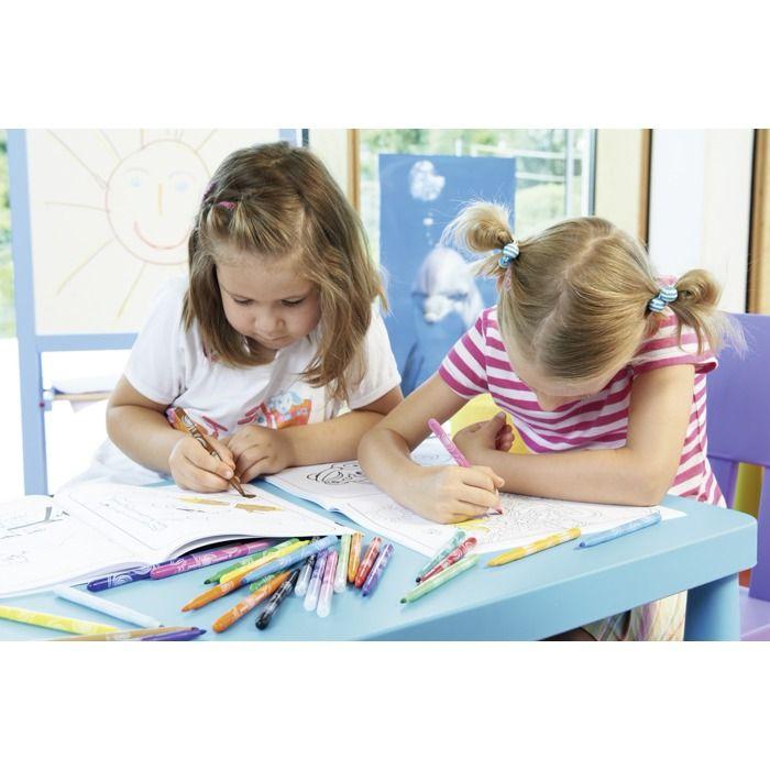 Feutres - POWER - 12 Feutres - Pointe Moyenne - Encre Lavable - Capuchon Ventilé