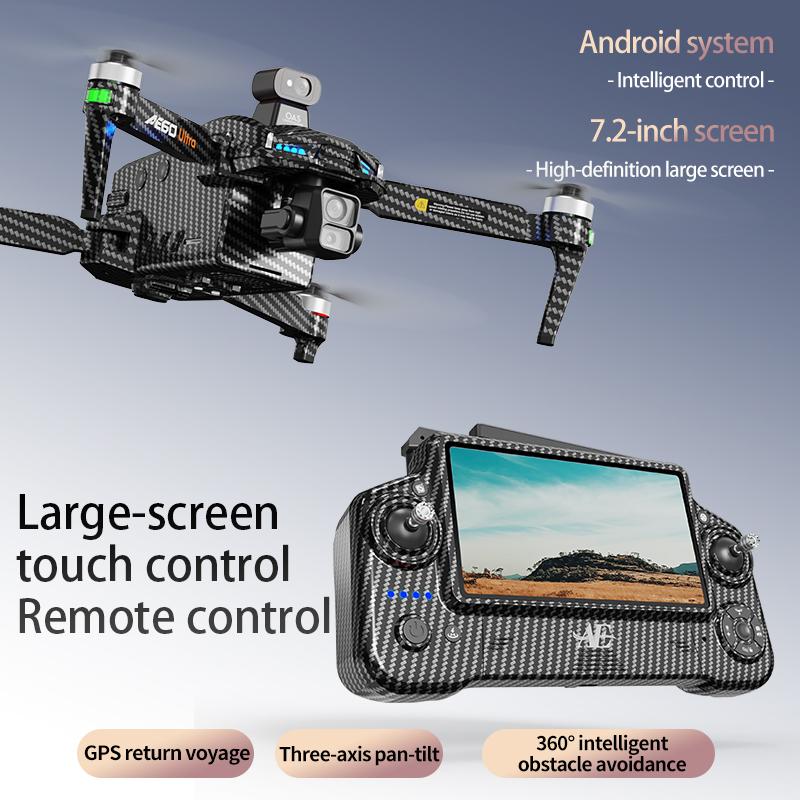 Profesional 2026 AE60 Ultra Drone 8K Camera GPS 3-Axis Gimbal 5G WiFi Brushless Foldable RC Quadcopter 7.2In Screen Controll Airdrop Fishing Dron