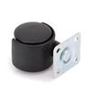 YH  Black 30mm Swivel Plate Caster Nylon Wheel Chair Table Castor Replacement