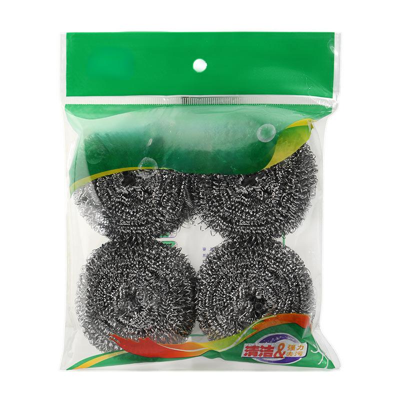 Steel Wire Ball Cleaning Ball Household Stainless Steel Washing Pot Kitchen Cleaning Artifact Brush Pot Iron Wire Does Not Drop Silk Large