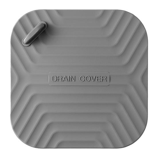 Shower Drain Cover Tub Stopper Waterproof Silicone Floor Drain Cover серый