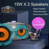 OWLS 30W Multi-function Subwoofer Surround Sound Wireless Bluetooth Speaker with Dual Mics Portable Family Party Karaoke Player