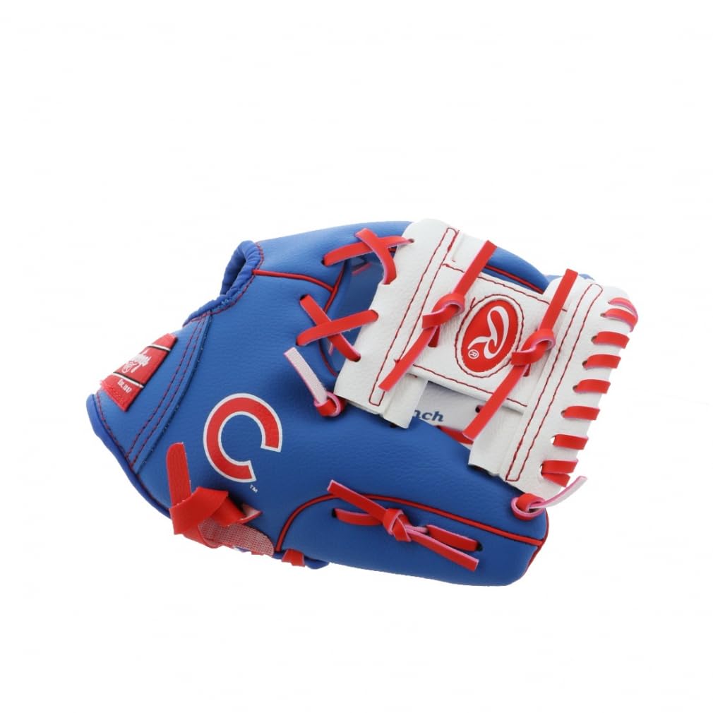 Rawlings Baseball Glove for Juniors and Team Logo MLB Player Chicago Glove Kids, Glove, Series, Cubs, 10-inch (CHC10-22000008111)