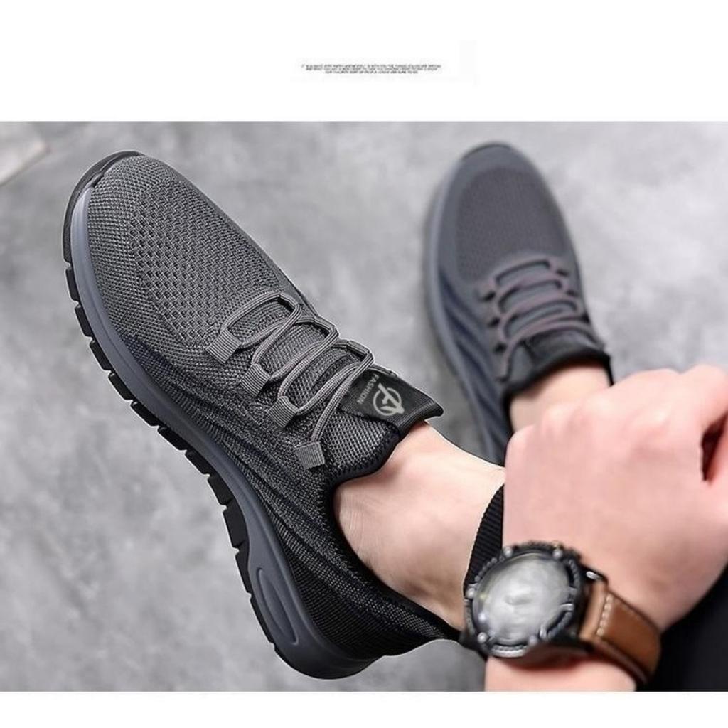 Herren Einzel Baumwolle Atmungsaktiv Hosenschlitz Gewebtes Mesh, Herren Leichte Sport Laufschuhe