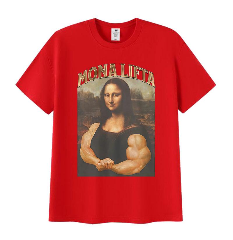 Mona Lifta Funny Gym Graphic T Shirt Unisex Women Vintage High Quality Fashion Tshirt Casual 100 Cotton Short Sleeve Tshirts Tops