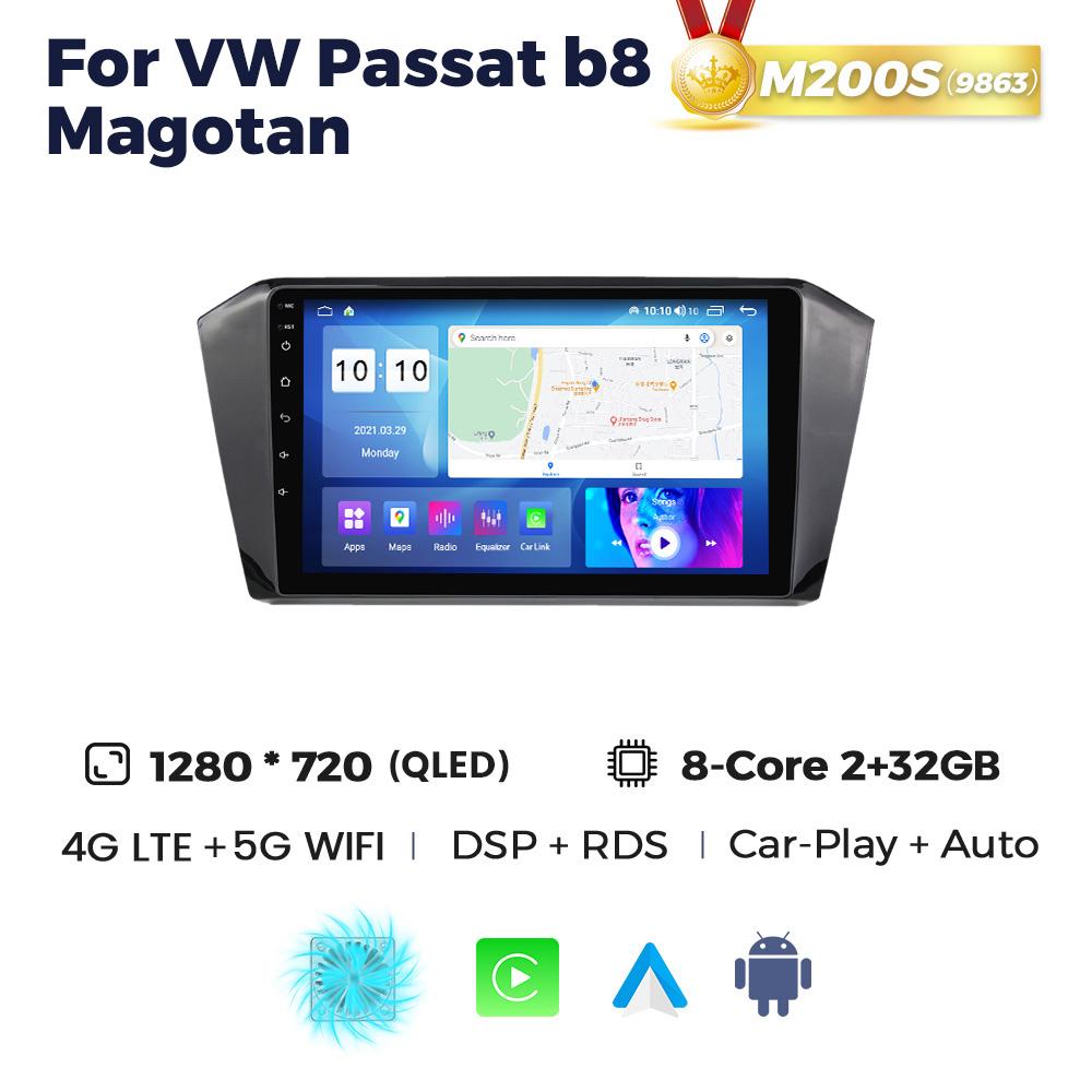 Navifly 2Din Android Carplay Multimedia Radio pentru mașină pentru Volkswagen VW Magotan Passat B8 2015-2025 DSP Navigație GPS Stereo
