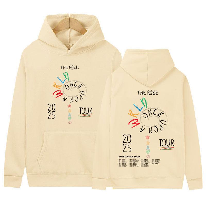 The Rose Once Upon AWRLD World Tour 2025 Merch Hoody Men's Clothing Hip Hop Gothic Sweatshirt Y2K Retro Oversized Fleece Hoodies