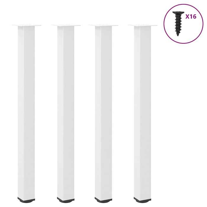VidaXL Bar Table Legs 4 Pieces White 110-112 Cm Steel 4012481