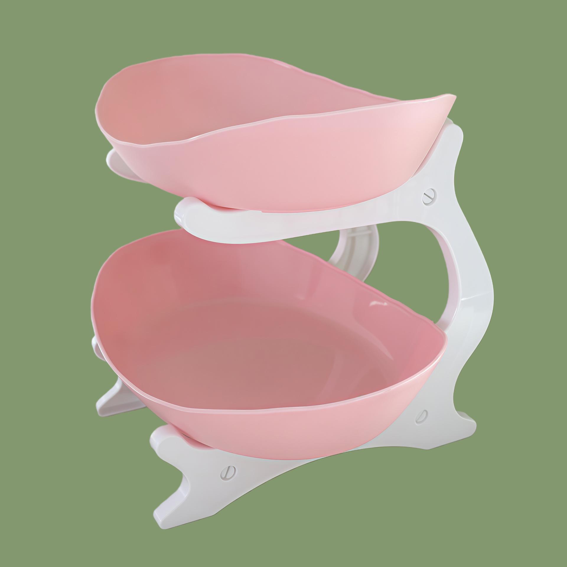 Double-Layer Fruit Bowl and Candy Tray - Multi-Layer Basket for Home Storage