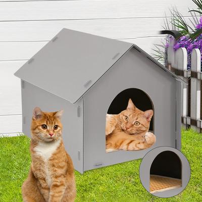 Outdoor Cat House Shelter Warm Waterproof Windproof Kitty Shelter, Tent for Winter, Outside Barn