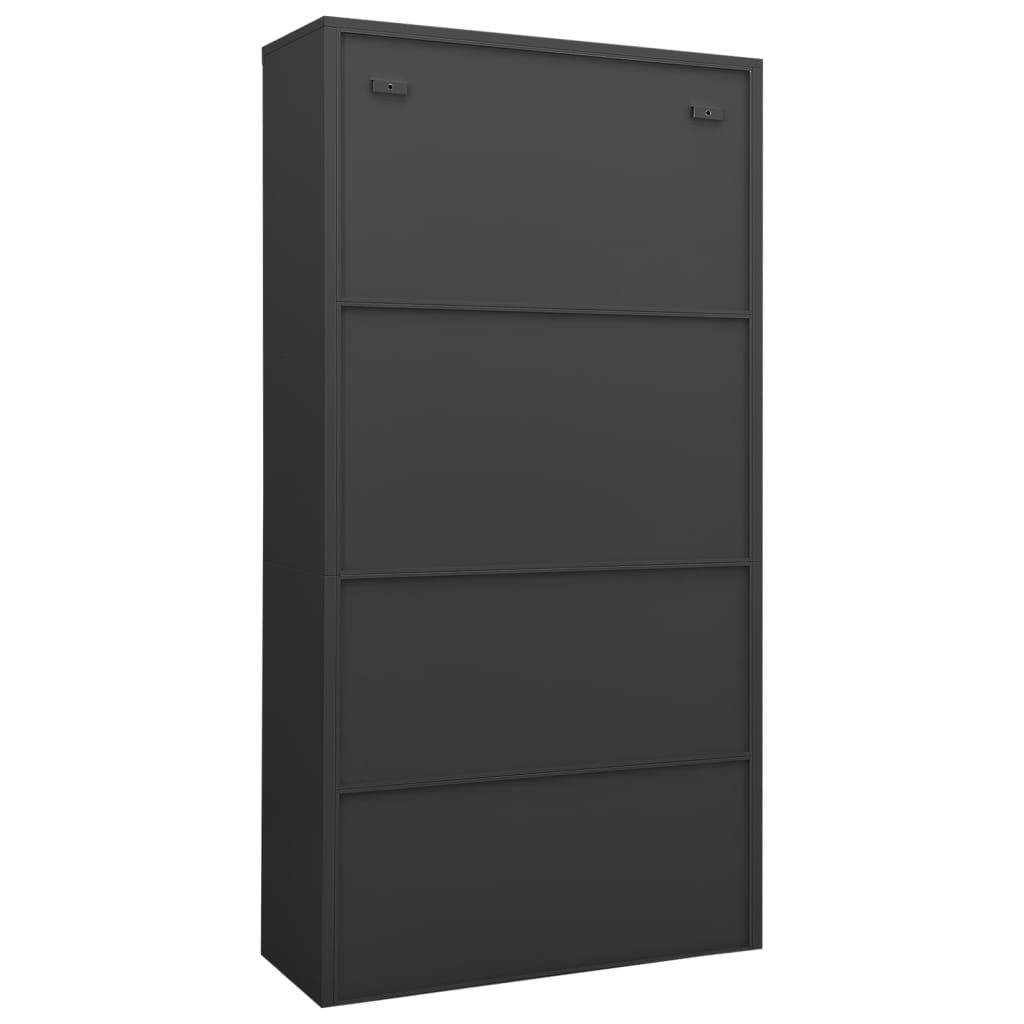 Office Cabinet Anthracite Grey 90 x 40 x 180 cm Steel