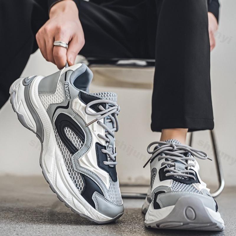 Fashion Men's Fashion Trend Casual Shoes 2025 New Summer Mesh Breathable Comfortable Sports Shoes Versatile Low Top Platform sneakers