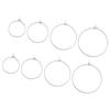 30pcs 20 25 30 35mm Stainless Steel Hoops Earrings Round Big Circle Ear Wire Hoop Wires For DIY Jewelry Making Earrings Supplies
