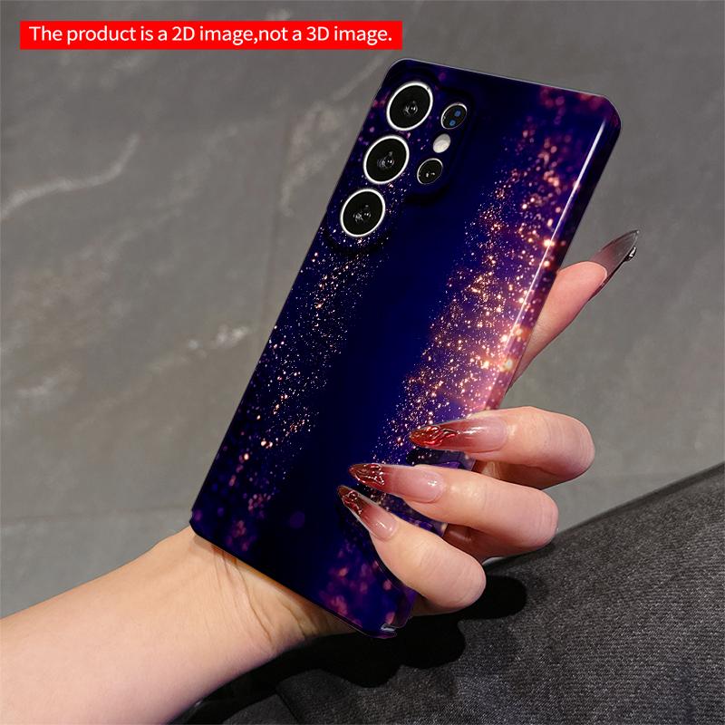 2DFlat Samsung phone case Cosmic Sparkle Particle Glow Applicable to Galaxy S22 S23 S24 S25ULTRA S26 A12 A13 A14 A15 A16