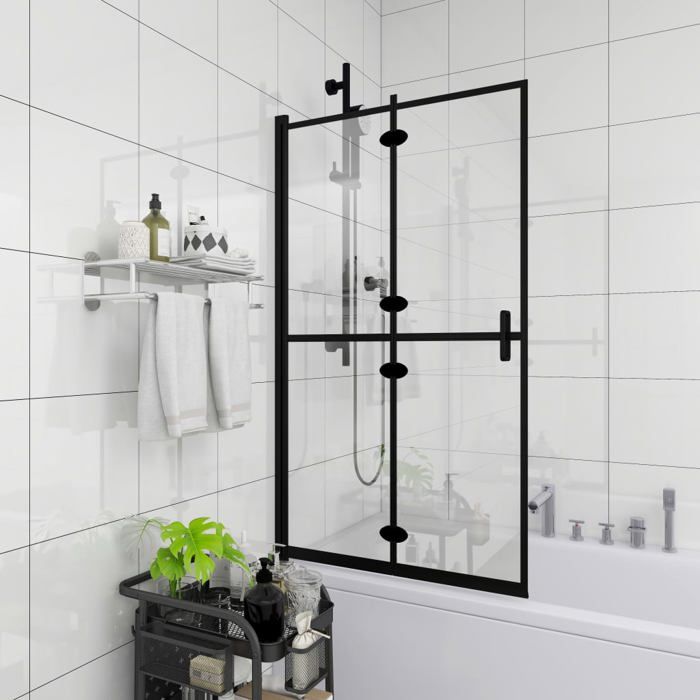 VidaXL Cabine de Douche Pliable Paroi de Baignoire Paroi de Douche Cabine de Baignoire Salle de Bain Maison Intérieur ESG 150820