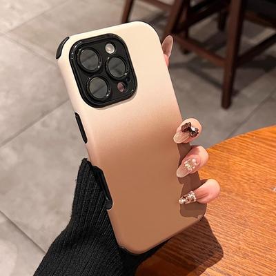 Fashion Silicone Gradient Color Phone Case For iPhone 11 12 13 14 15 16 Pro Plus Matte Bumper Cases Cover