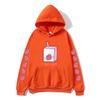 Strawberry Milk Cartoon Printing Hoodies Long Sleeve Hooded Sweatshirts Kawaii Clothing for Girls Moletom Feminino