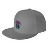 Fashion Akihabara CyberGeisha Flat Brim Sun Hat  Vintage Denim Hat Unisexs Hats