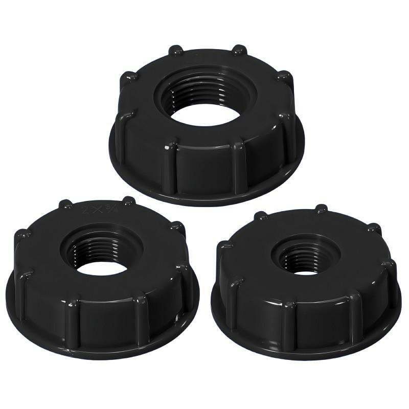 3PCS Chemical drums, urea drums, iBC ton drums, plastic joints, 4 minutes, 6 minutes, 1 inch, thick inner thread [concave]