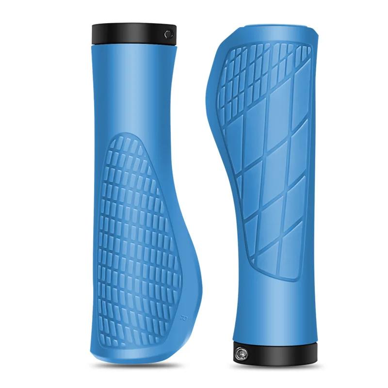 1 Pair Bicycle Grip MTB Silicone Grip Ergonomic Anti-slip Bicycle Handlebar Cover Mountain Bike Riding Shockproof Handlebar Grip