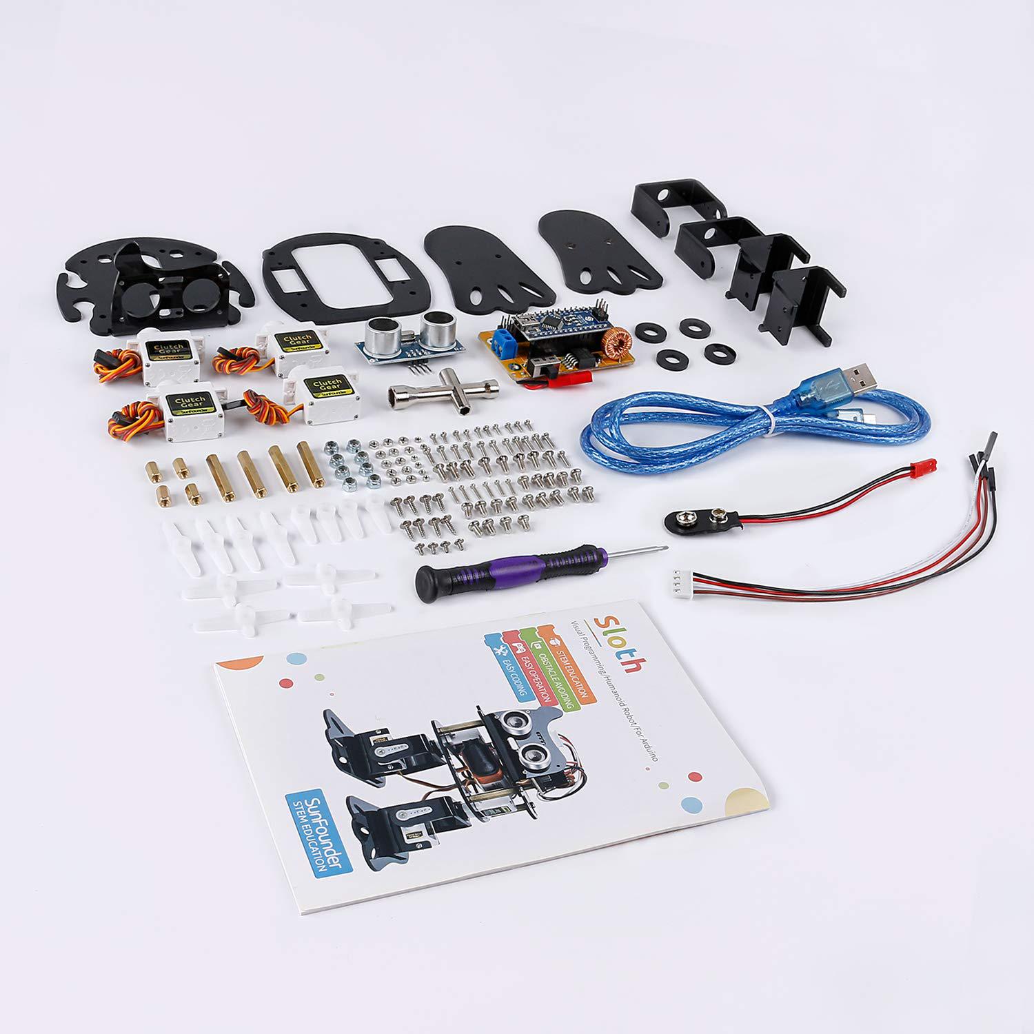 SunFounder Arduino Robotics Kit, 4-DOF Dancing Sloth Programmable