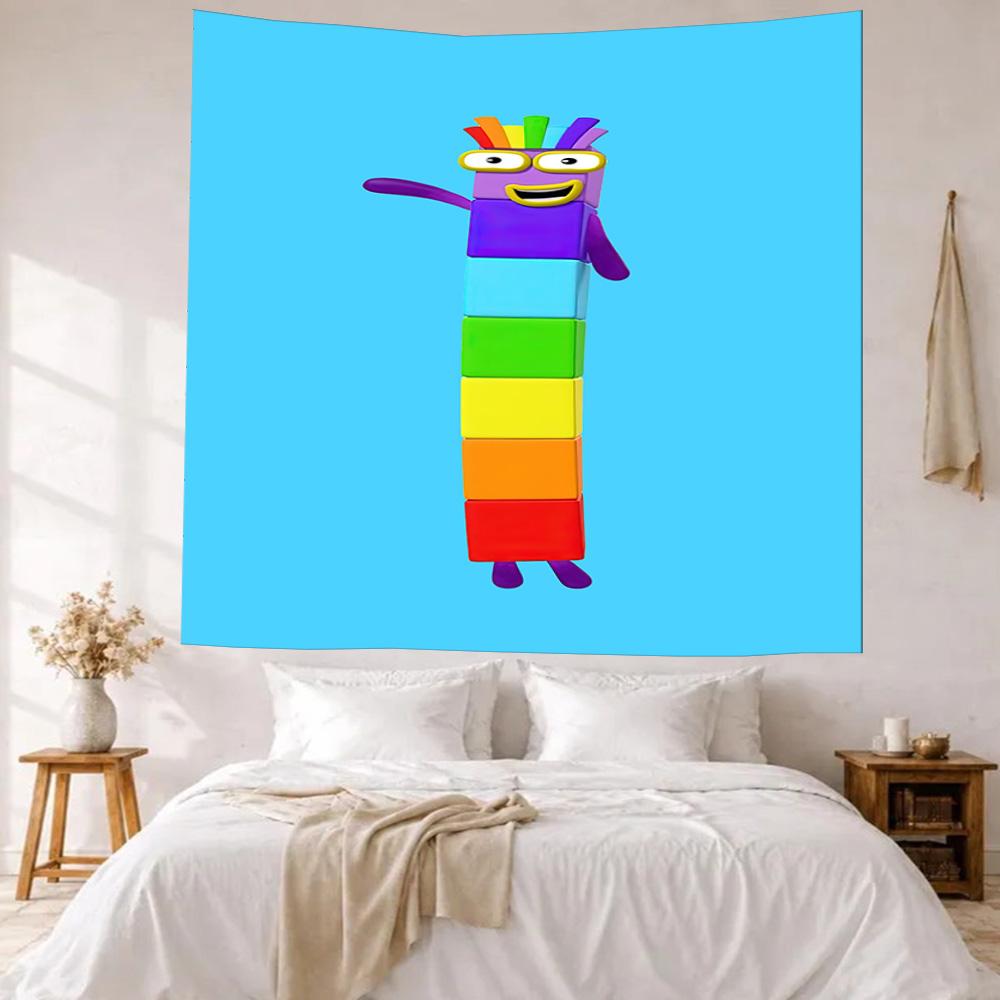 Numberblocks Wall Decor Tapestry Art For Pet Memorial Birthdaywedding Party Backdrop Family Gift