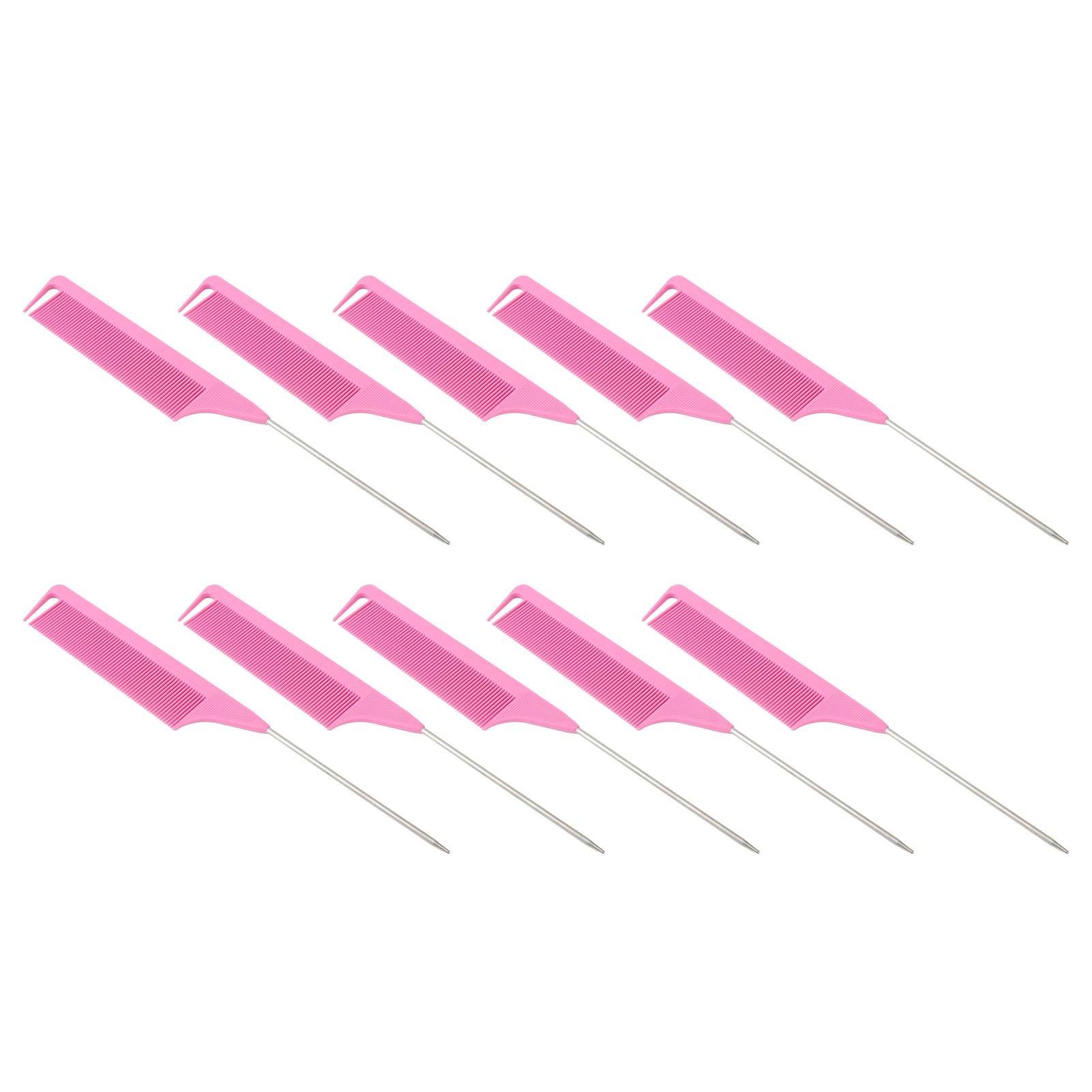 

10 шт. расчески в виде крысиного хвоста с мелкими зубцами, предотвращающими статическую электризацию, сглаживающие ручки, заостренные расчески для пробора волос