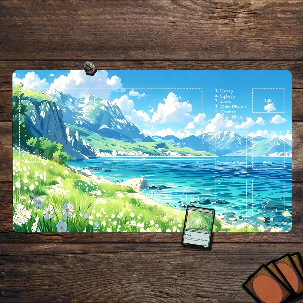 Anime Strand Wellen XXL Spielmatte Großes Gaming-Mauspad Rutschfest Große Schreibtischmatte für Laptop PC Büro Heimdeko Mauspads Mauspads