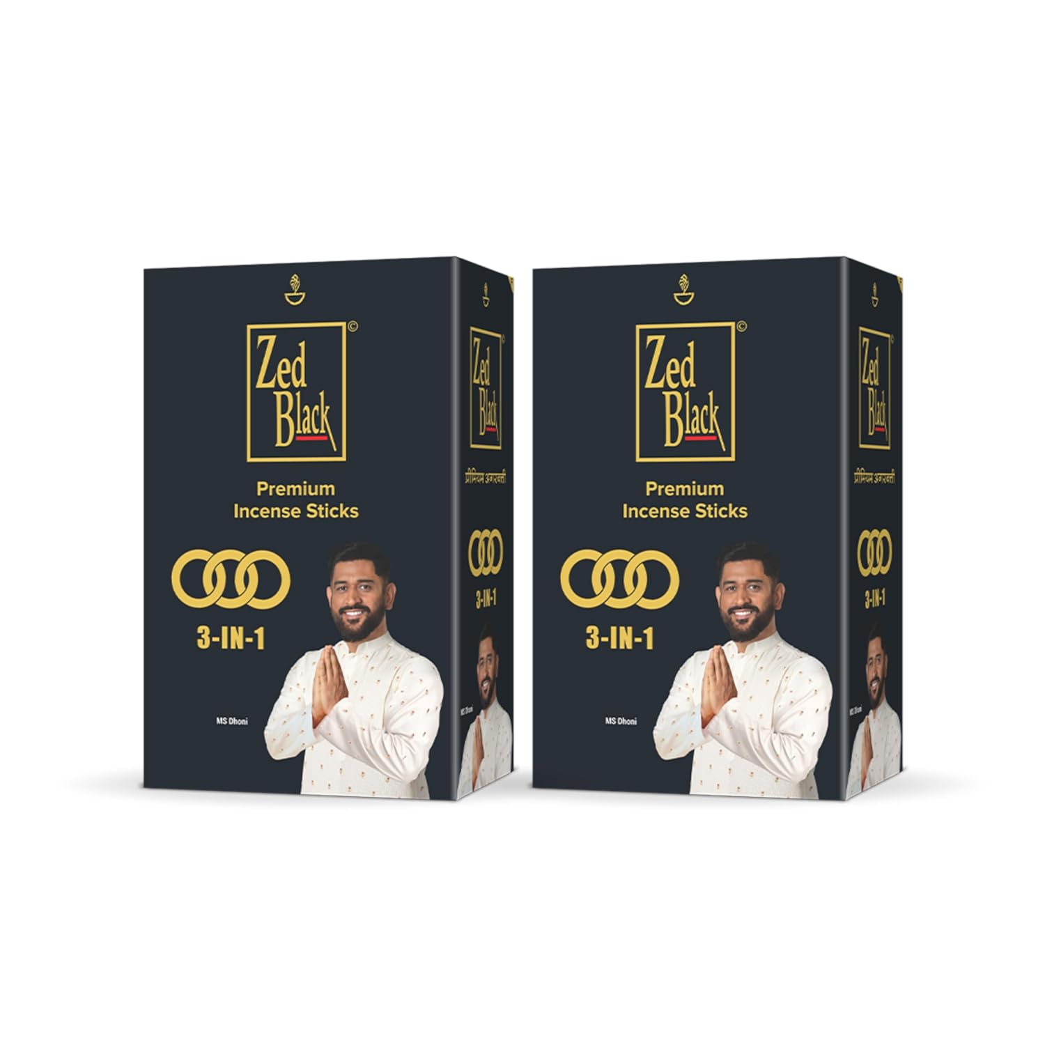 

Zed Black 3-in-1 Premium Incense Sticks Pack Of 2 Long Lasting Aroma Sticks For Meditation Relaxation And Everyday Fragrance Use 168 Sticks Each