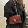 Sac décontracté simple pour femme, chaîne, petit sac carré, automne et hiver, nouvelle tendance, mode, niche, sac bandoulière