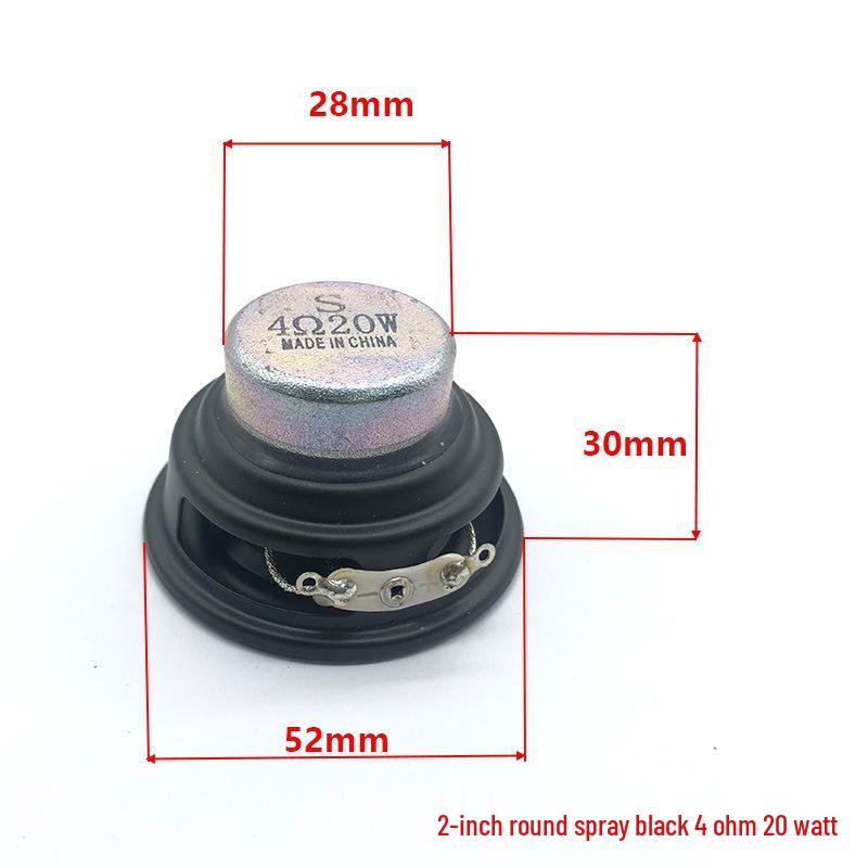 S Brand 2-дюймовий квадратний повнодіапазонний високопотужний низькочастотний динамік 8 Ом 20 Вт з довгохідною звуковою котушкою