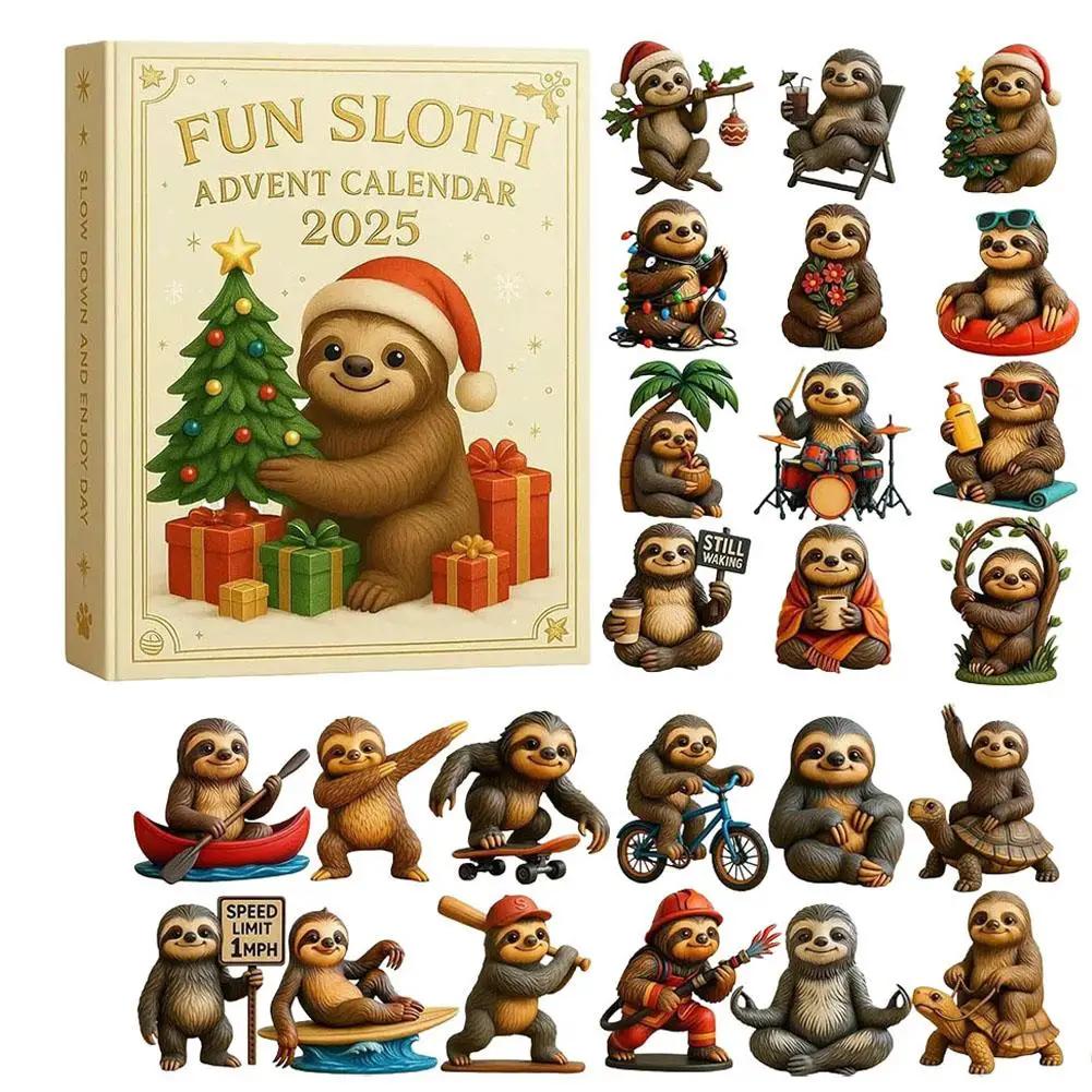 Christmas Advent Calendar Xmas Countdown Calendar With Miniature 2D Owl Calendar Pendant Box Festival Animal Advent Surpris C9Y8