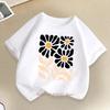Flower Graphic Teenager Tshirts For Girls Summer Children Casual Cute Colorful Comfortable Tops Kids Oneck Short Sleeve Tees