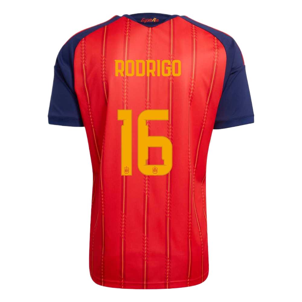 adidas 2026 World Cup Spain National Team Rodri 16 Home Round Neck Quick-Dry Football Jersey Fan Version Men Jersey JN4390-16