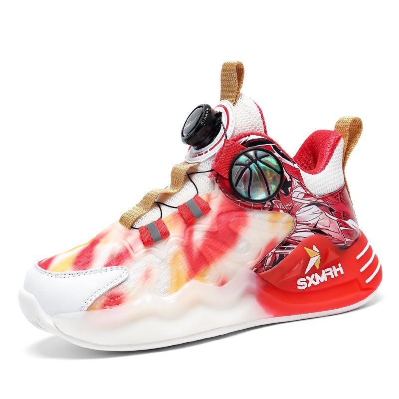 

Non-slip children s mesh boys shock-absorbing shoes spring and autumn basketball shoes classmates breathable running shoes 2025 sports shoes 40