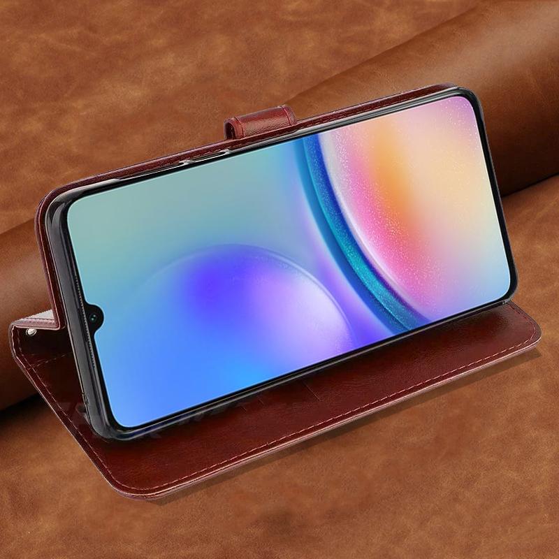 Book Solid Color Leather Flip Case For Samsung Galaxy A05 A05S A15 A25 A35 A04 A04S A14 A24 A34 A54 M13 M14 M34 5G 4G S23 S24 Ultra Plus Book Cover