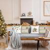 Christmas Themed Pillow Covers: MERRY CHRISTMAS, Festive Ornaments, Cozy Winter Greetings Sofa bed cushion cover,home decoration