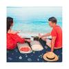Beach Mat Waterproof with Floral Print, Sand Resistant and Machine Washable Outdoor Blanket
