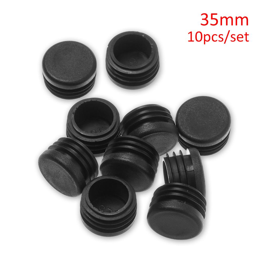 10pc Black Plastic Steel Square Pipe Plug Furniture Accessory Leg Plug Anti Slip Feet Protector Pad Plastic Square Tube Cap Plug
