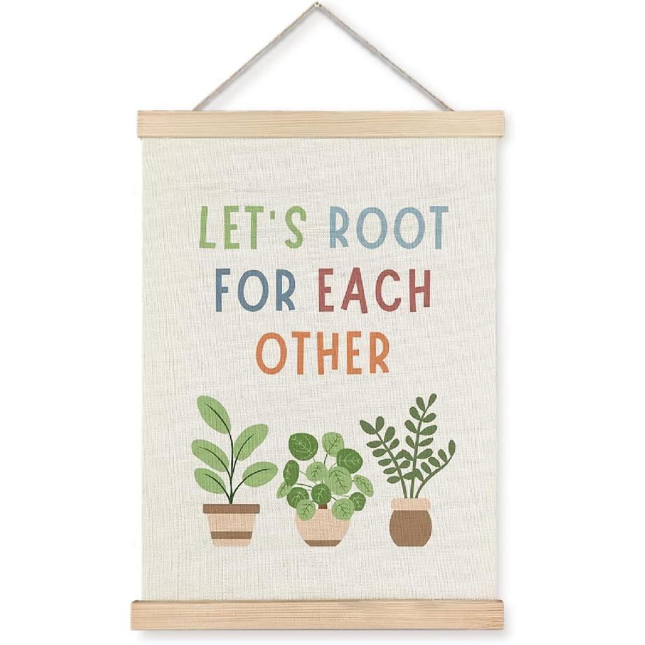 LUVADIAN Позитивные аффирмации для детей, Настенный декор для детей, Я умный добрый благословенный Мотивационный плакат Рамка-вешалка Настенное искусство для классной комнаты игровой комнаты Kid Motivational