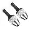 2 Pcs Drill Chuck 1 4 Inch 0.3 3.6mm Keyless Drill Bit Chuck Hex Shank Adapter Converter