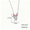 Pink Heart Bowknot Pendants Women's Necklaces New Sweet Bohemian Silver Chains Star Drop Fashion Trend Collar new